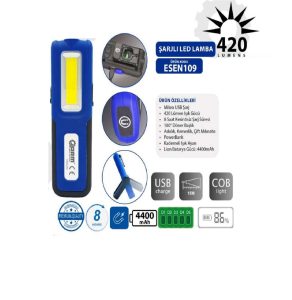 ARM Şarjlı Led Lamba Mıknatıslı Fener 420 Lümen - ESEN109