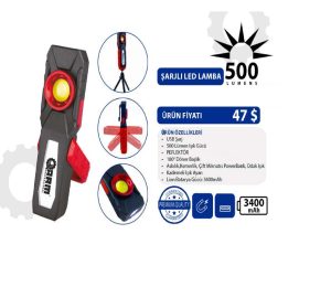 ARM Şarjlı Mıknatıslı Led Lamba 500 Lümen ESEN148 - ESEN148