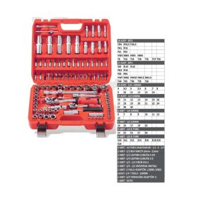 ARM Profesyonel 108 Parça Lokma Takımı Seti | 1/2 ve 1/4 Cırcırlı Anahtar Uç Seti - ARM1110